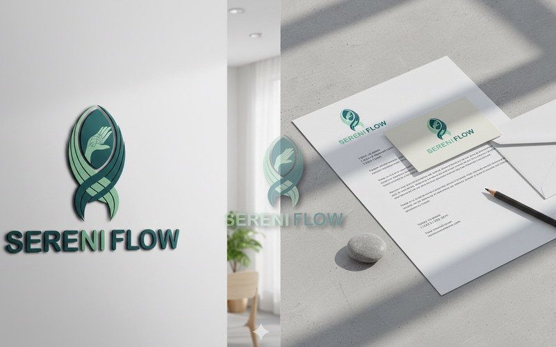 SereniFlow Massage Logo Template – Elegant Wellness Branding - Features Image 1