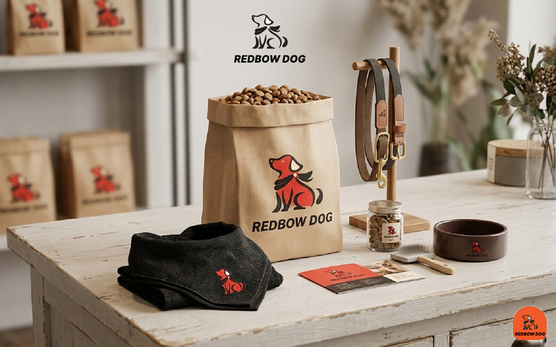 Логотип RedBow Dog – современный фирменный стиль зоомагазина. - Features Image 1