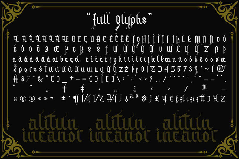 Carattere Alitun Incanor moderno - Caratteristiche Immagine 9