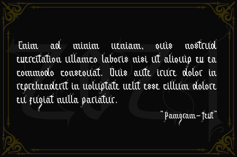 Carattere Alitun Incanor moderno - Caratteristiche Immagine 6