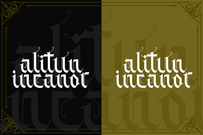 Carattere Alitun Incanor moderno - Caratteristiche Immagine 1