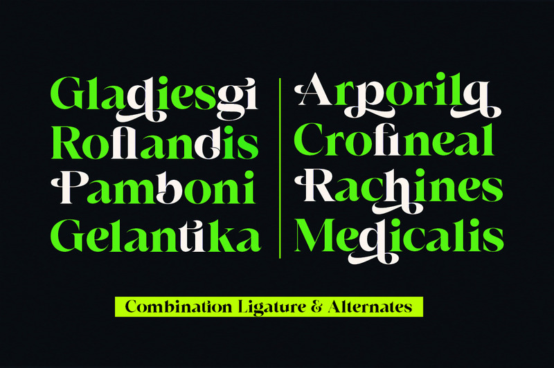 Display dei caratteri Riodis moderno - Caratteristiche Immagine 7