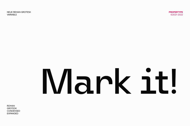 Famiglia serif Neue Reman Grotesk - Caratteristiche Immagine 1