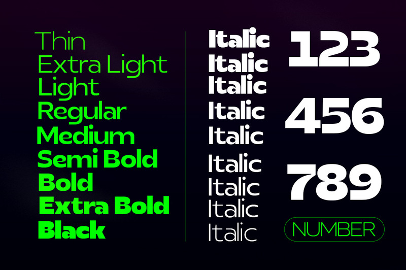 Carattere realista Clostan Sans Serif - Caratteristiche Immagine 5