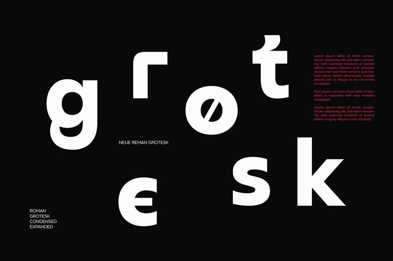 Famiglia serif Neue Reman Grotesk - Caratteristiche Immagine 2