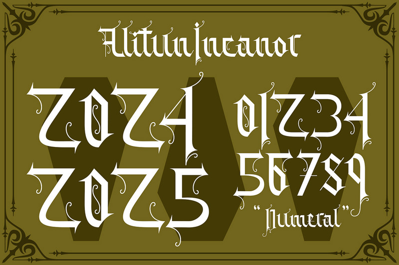 Carattere Alitun Incanor moderno - Caratteristiche Immagine 5