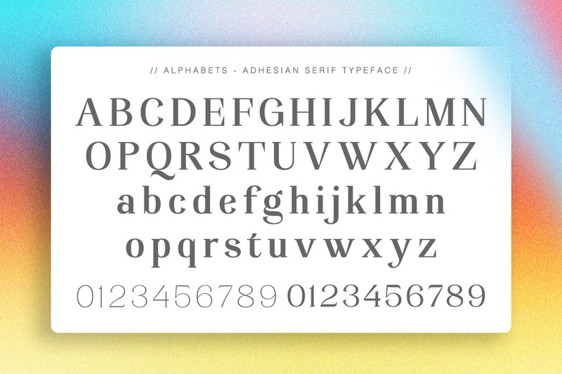 Adhesian font patka moderní - Features Image 7