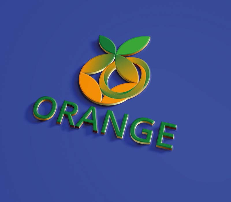 Projekt logo pomarańczowego wektorowego projektu ilustracji - Obraz funkcji 1
