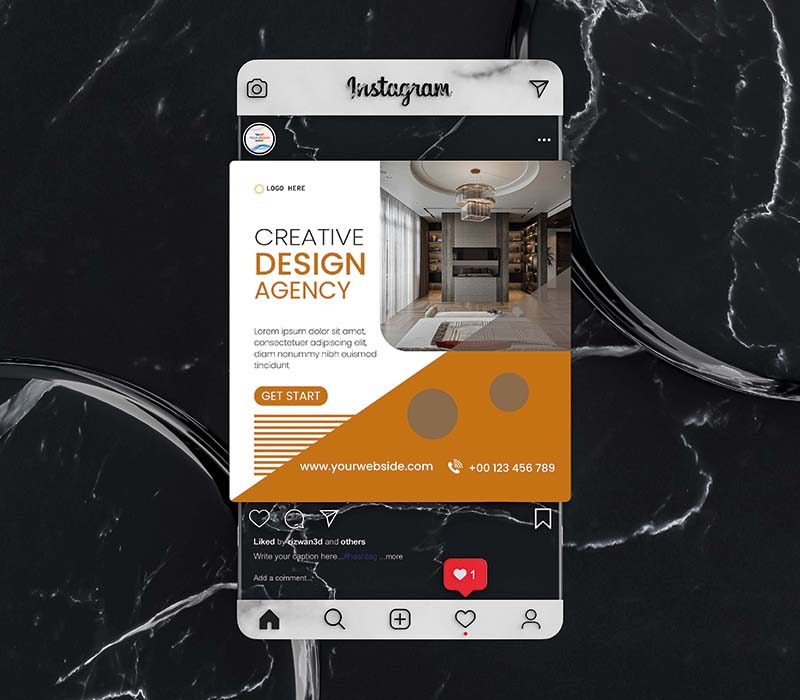 Social Media Post Template Modern Design, Free - Features Image 1