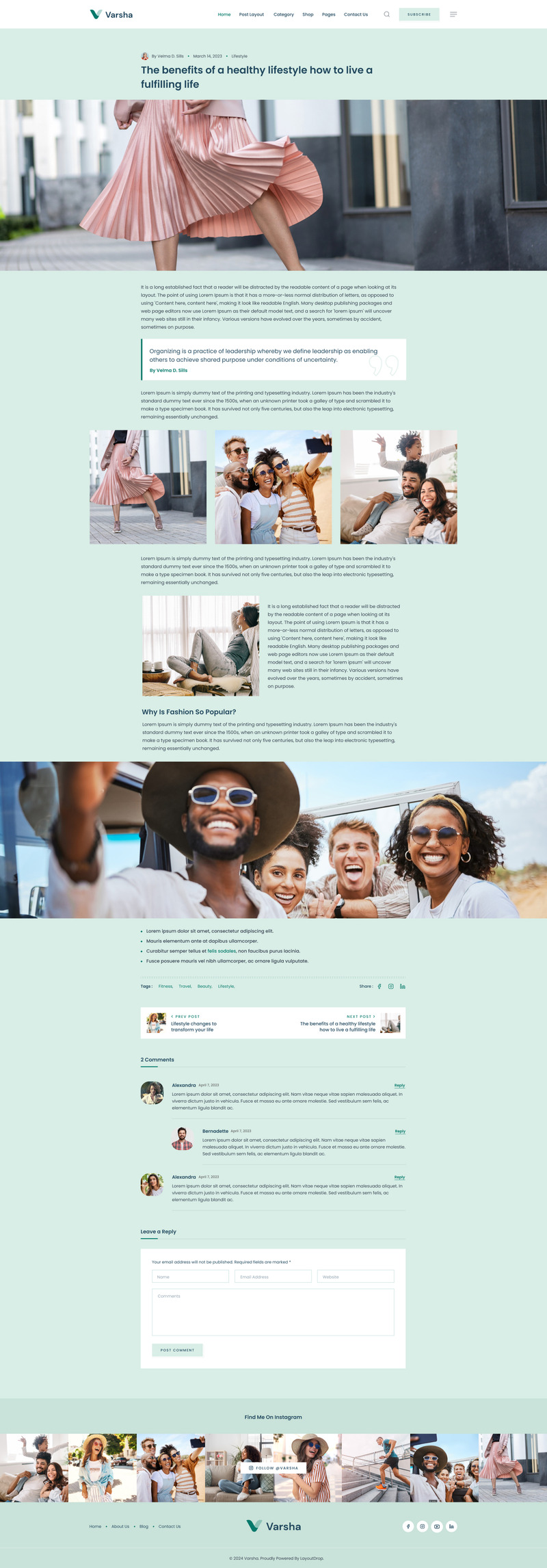 Varsha - Livsstil Personlig blogg Figma Mall - Features Image 14