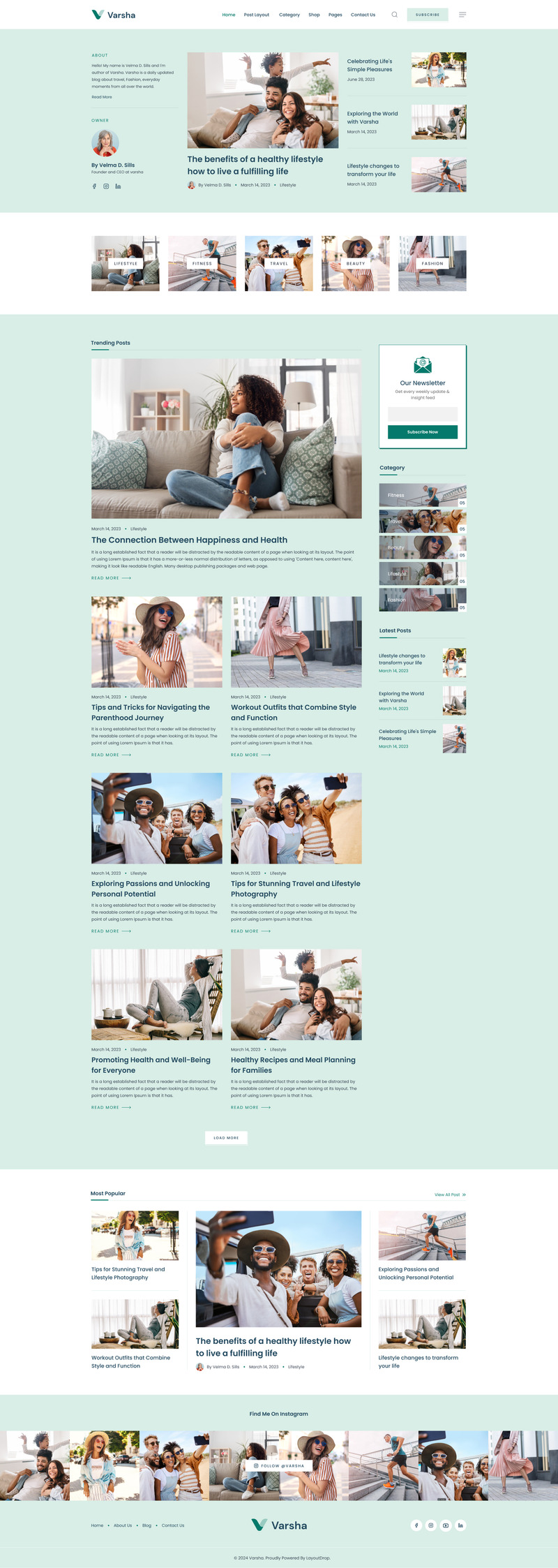 Varsha - Livsstil Personlig blogg Figma Mall - Features Image 9