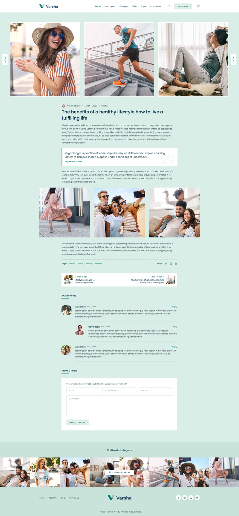 Varsha - Livsstil Personlig blogg Figma Mall - Features Image 16