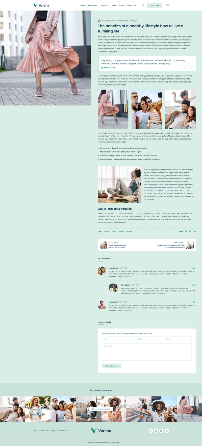 Varsha - Livsstil Personlig blogg Figma Mall - Features Image 15