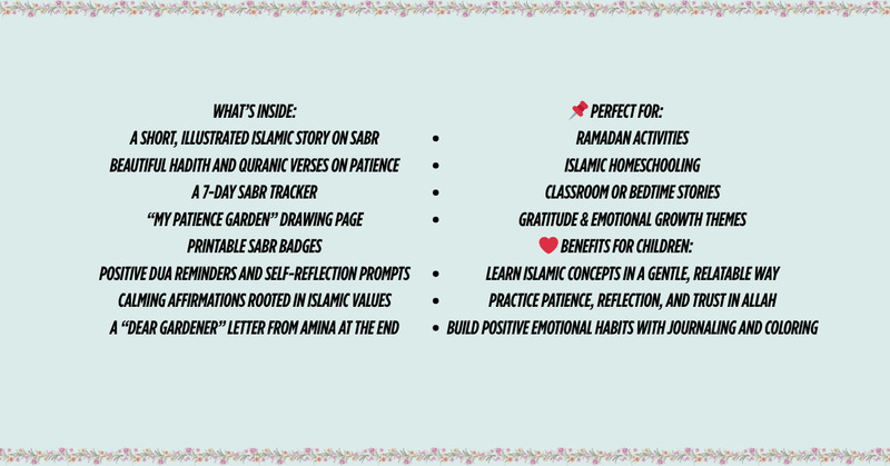 Islamic Patience Activity Book for Kids – Printable Story + Worksheets (30+ Pages) - Features Image 2