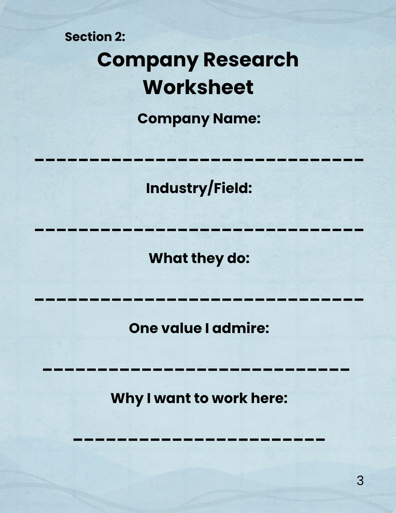 Toolkit für erfolgreiche Vorstellungsgespräche – 7-in-1-Leitfaden zum Ausdrucken + bearbeitbarer Canva-Tracker - Eigenschaften Bild 3