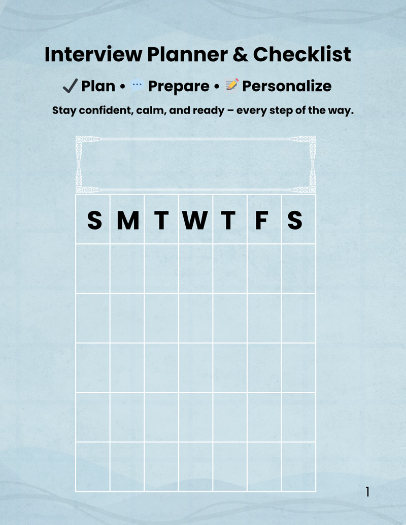 Toolkit für erfolgreiche Vorstellungsgespräche – 7-in-1-Leitfaden zum Ausdrucken + bearbeitbarer Canva-Tracker - Eigenschaften Bild 2