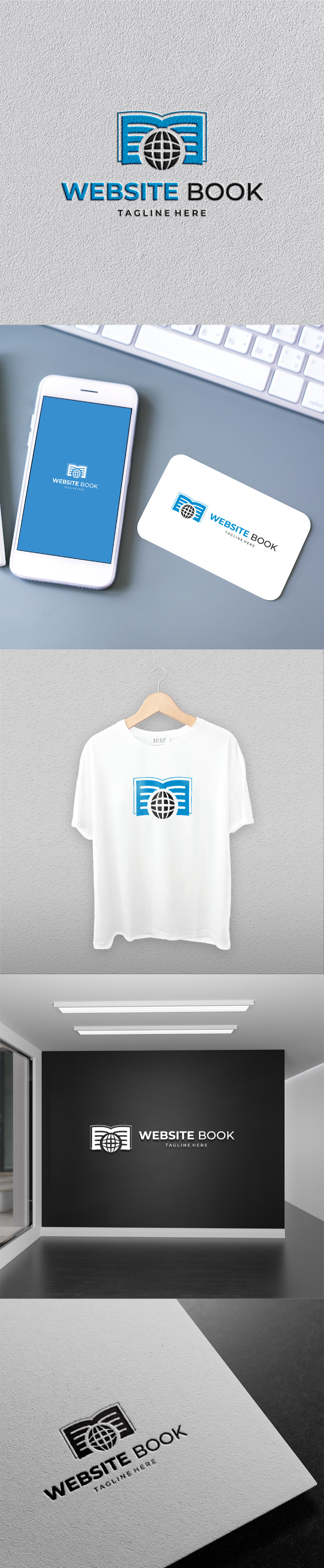 Modelo de design de logotipo para site e livro - Features Image 1