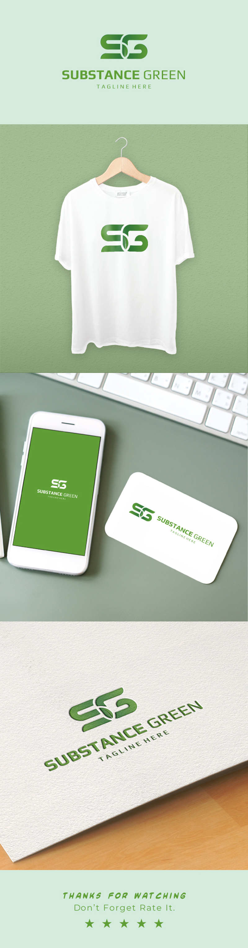 Substance Green SG Letter with Leaf logo - Features Image 1