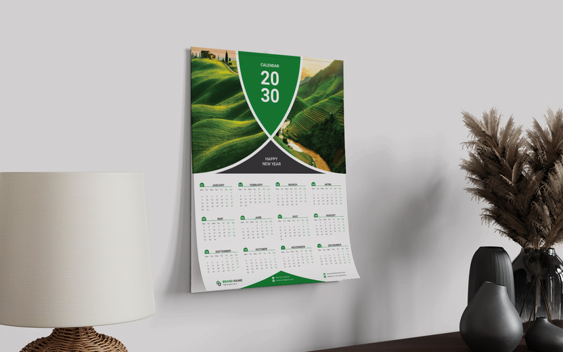 Firmenkalender-Design für die Wand-Vektor-Vorlage - Eigenschaften Bild 3