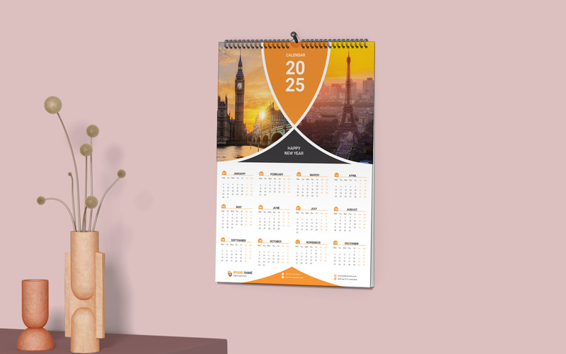 Firmenkalender-Design für die Wand-Vektor-Vorlage - Eigenschaften Bild 4