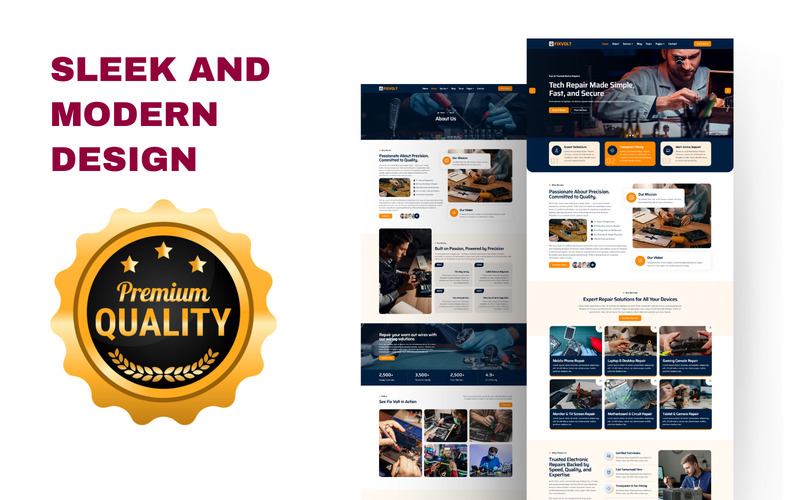 FixVolt Tech – Gadget & Electronics Repair WordPress Elementor Kit - Features Image 3
