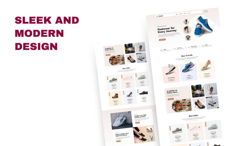 Afoot — Footwear and Shoe Store Elementor landing page - Features Image 3