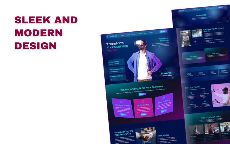 OpticAI – AI Marketing Agency WordPress Elementor Template - Features Image 3