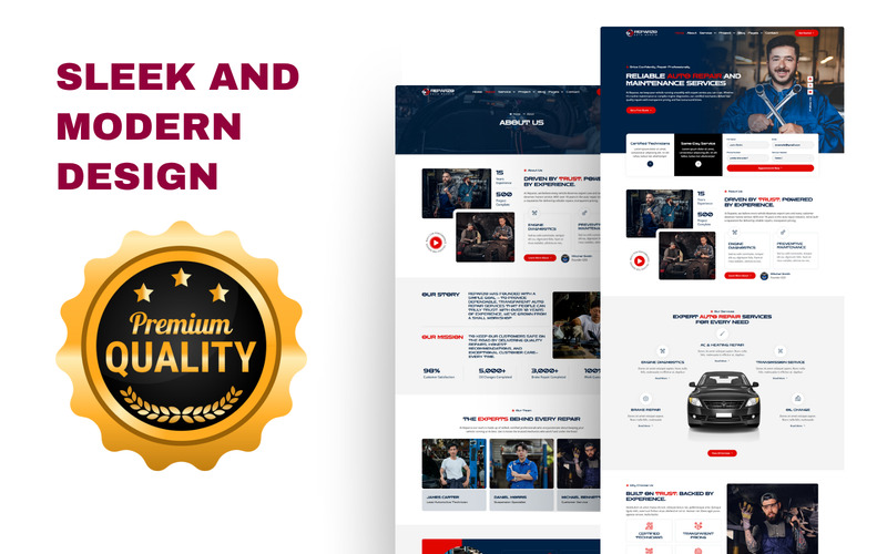 Reparzo – Kit modello Elementor per WordPress per la riparazione auto - Caratteristiche Immagine 3