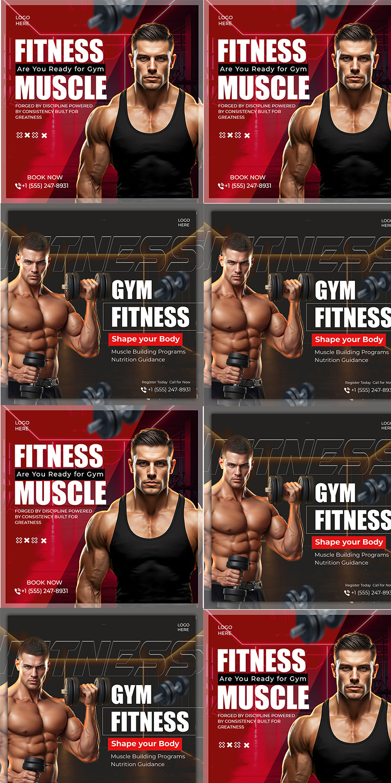 Conception des médias sociaux pour les salles de musculation - Caractéristiques de l’image 1