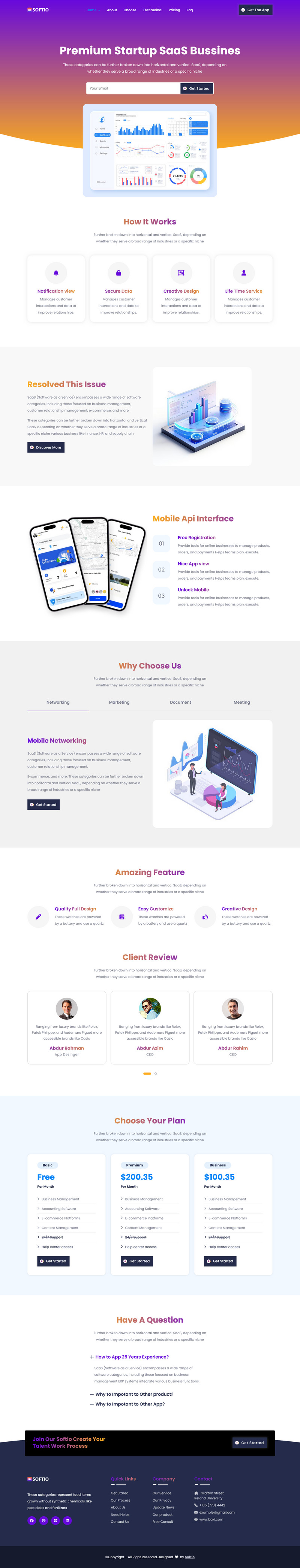 Softio - Multipage App & Software Landing Page Template - Features Image 1