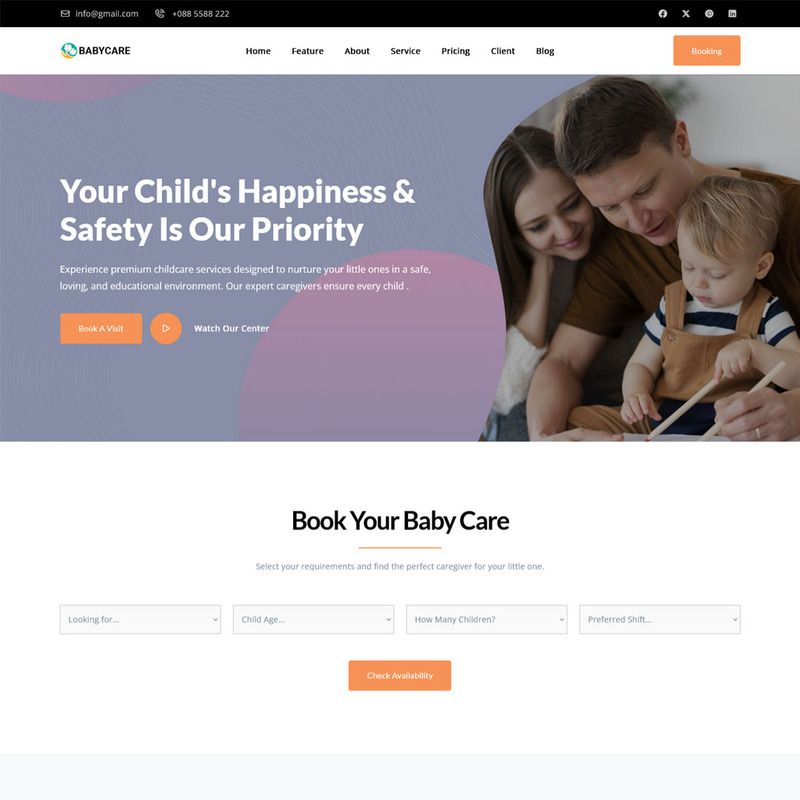 Babycare - Babysitter & Nurse HTML Landing Page Template - Features Image 1