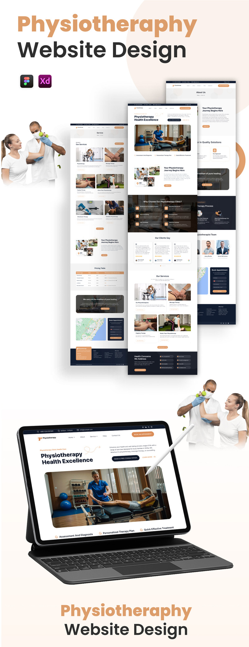 Fysioterapi Figma Hemsida Malldesign - Features Image 1