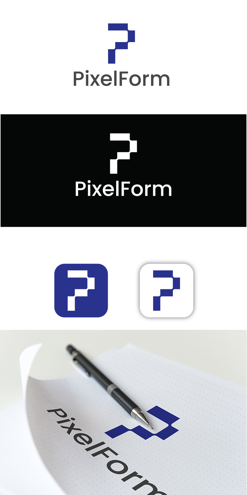 Geometric P Letter tech Logo Design - Features Image 1
