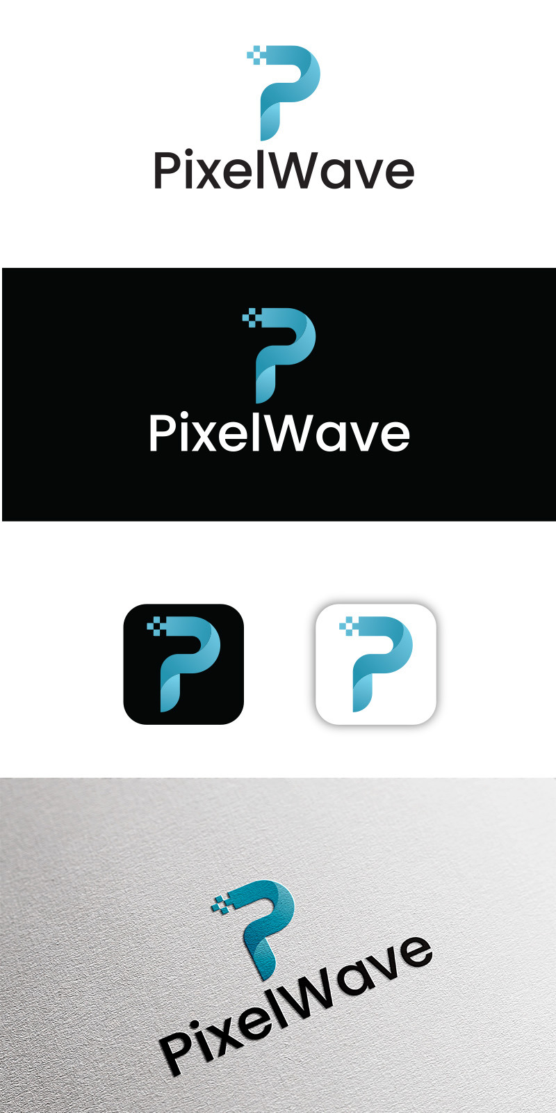 Modern Digital P Letter tech Logo Design - Features Image 1