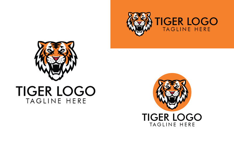 Kreativ Tiger Mascot logotyp mall - Features Image 1