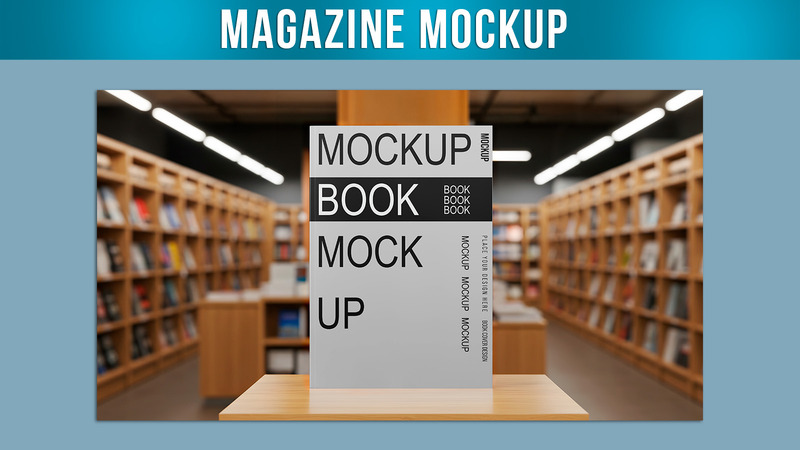 Magazine Mockup in Bookstore - Features Image 1