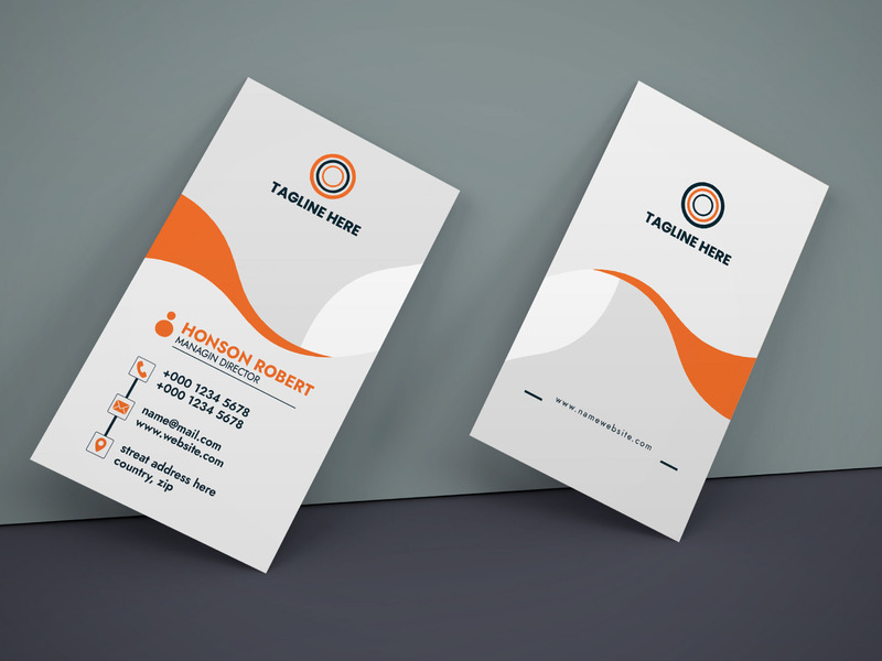 Professionally crafted vertical business card template - Features Image 1