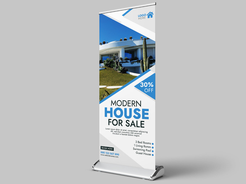 Real estate rollup or banner design template - Features Image 1