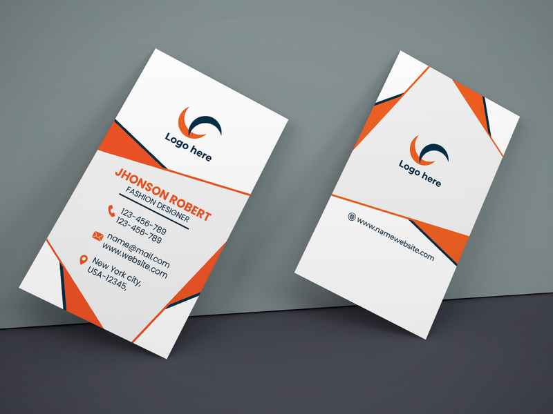 Classy Vertical Business Card Template - Features Image 1