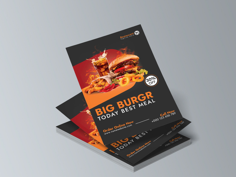 Sablon egy forró burger poszterhez - Features Image 1