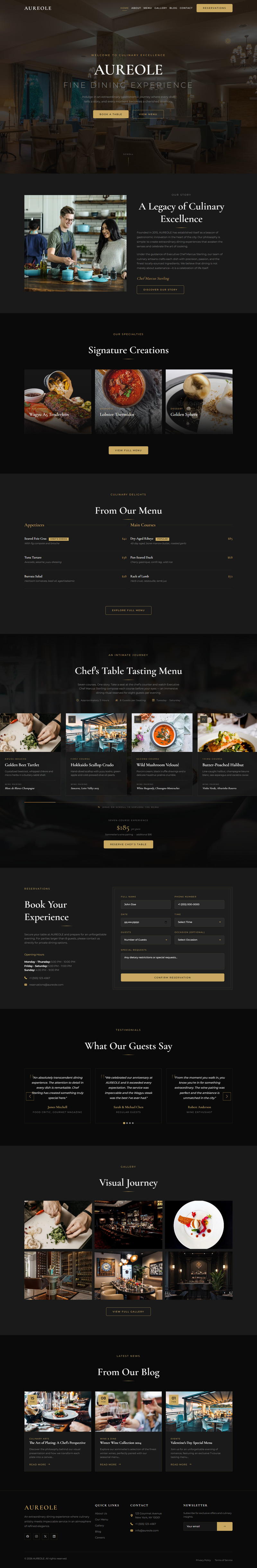 AUREOLE | Restaurant | Luxe | Premium HTML-sjablonen | - Features Image 1