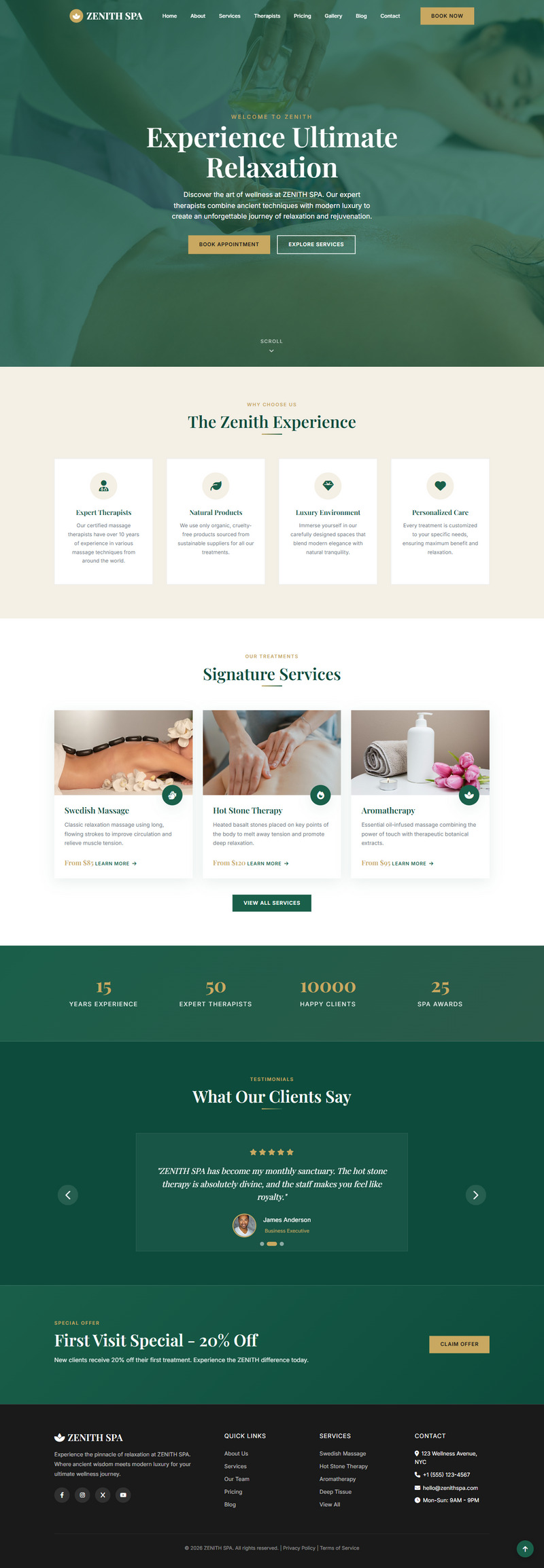 ZENITH SPA | Центр розкішного масажу та оздоровлення - Features Image 1