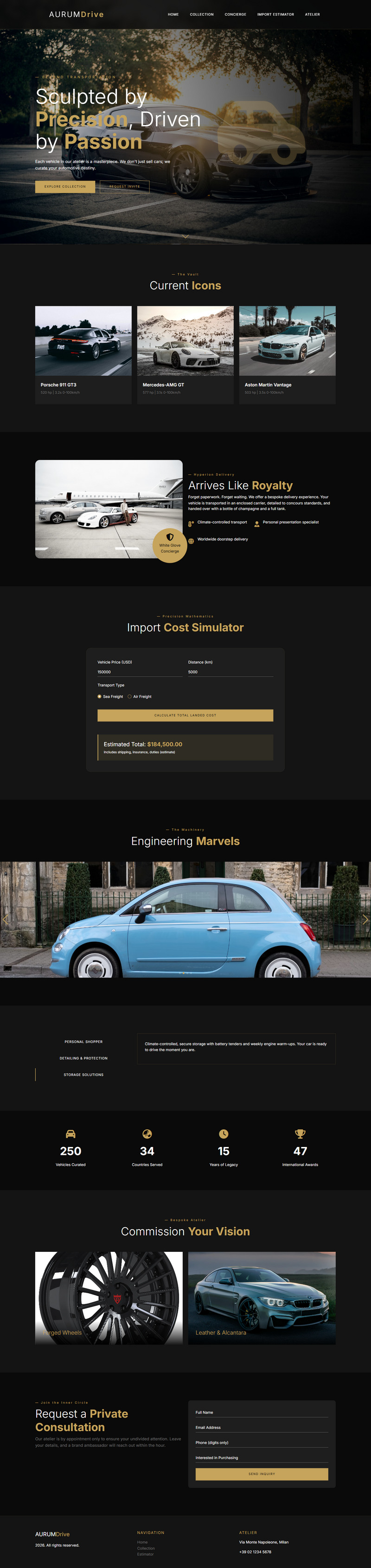 AURUM Drive | Elite Auto Atelier | Car Dealership - Features Image 1