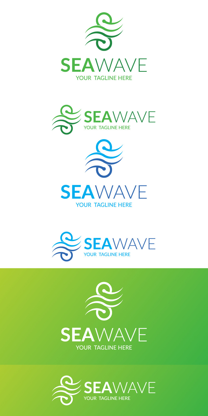 Modello di logo con lettera S dell'onda marina - Caratteristiche Immagine 1