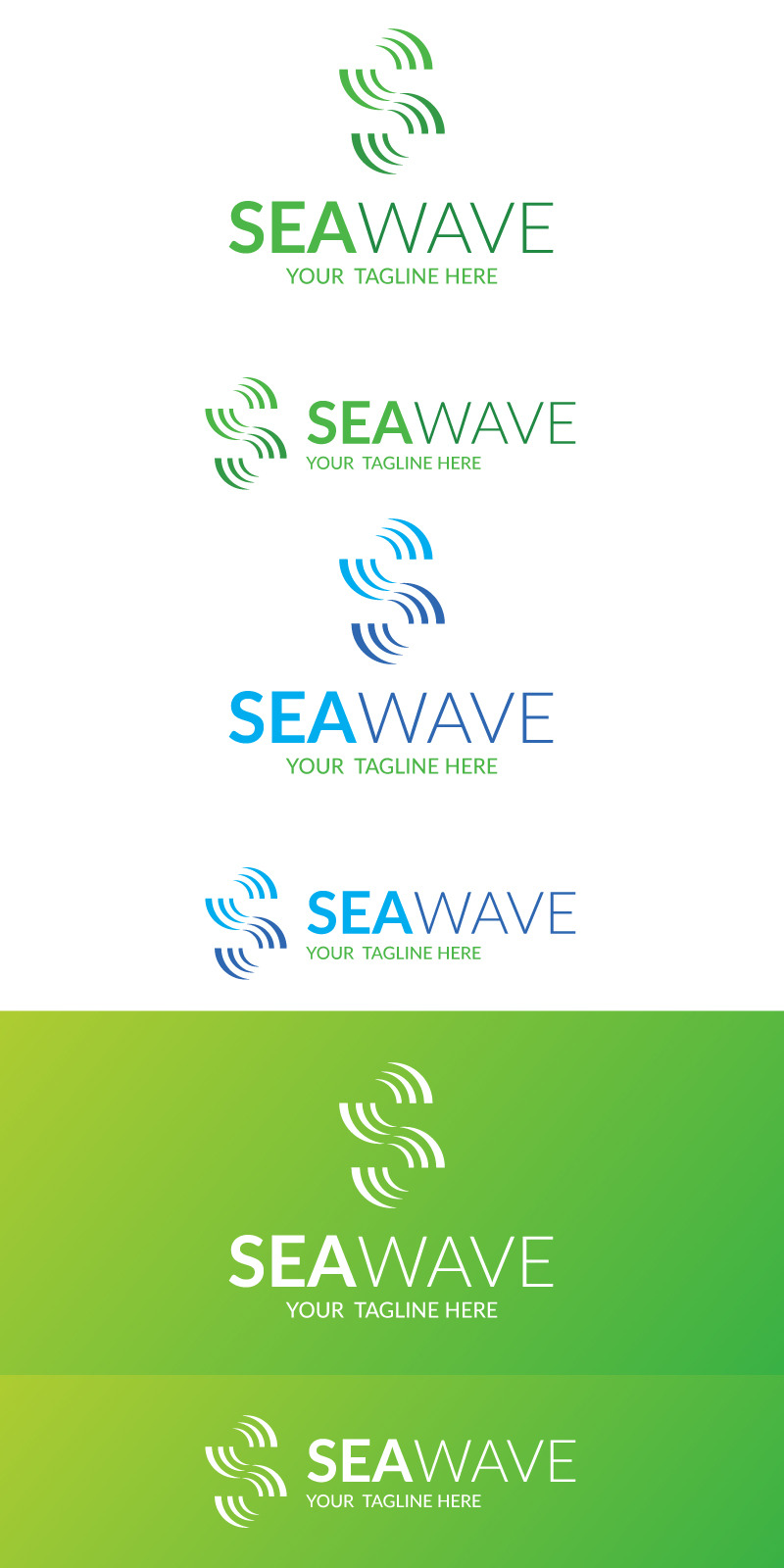 Modello di logo con lettera S dell'onda marina V1 - Caratteristiche Immagine 1