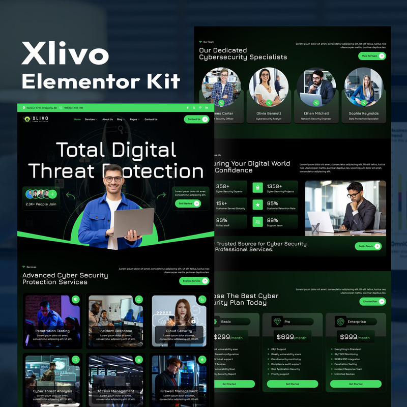 Xlivo - Cyber Security Agency Elementor Kit - Features Image 1