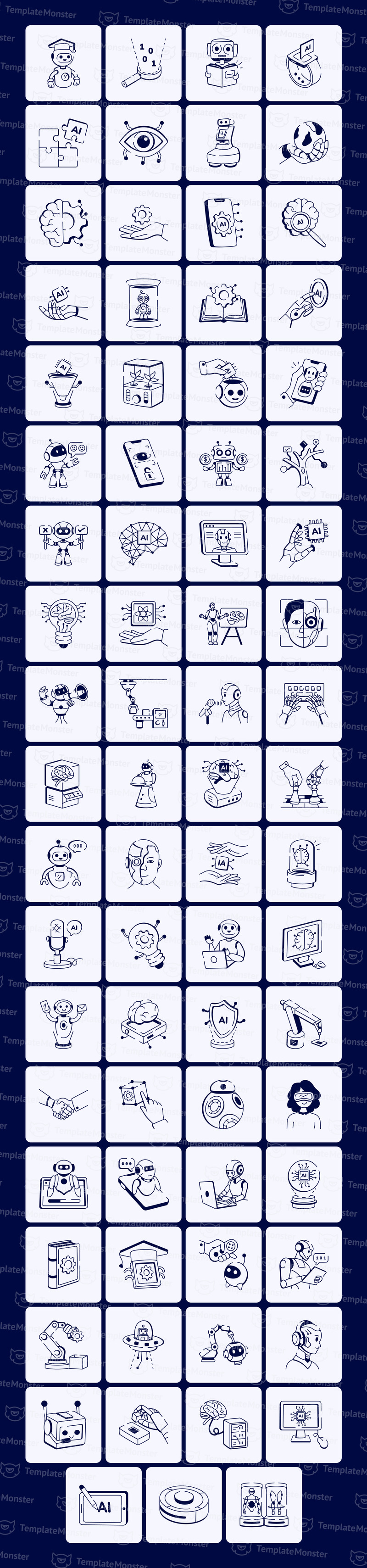 Machine Learning Doodle Icon Set - Features Image 1