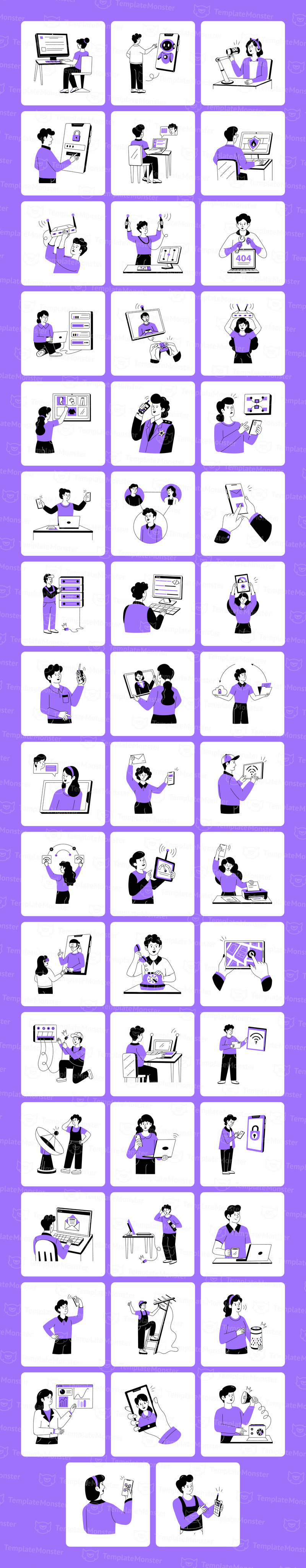 Networking and Communication Illustration Set - Features Image 1