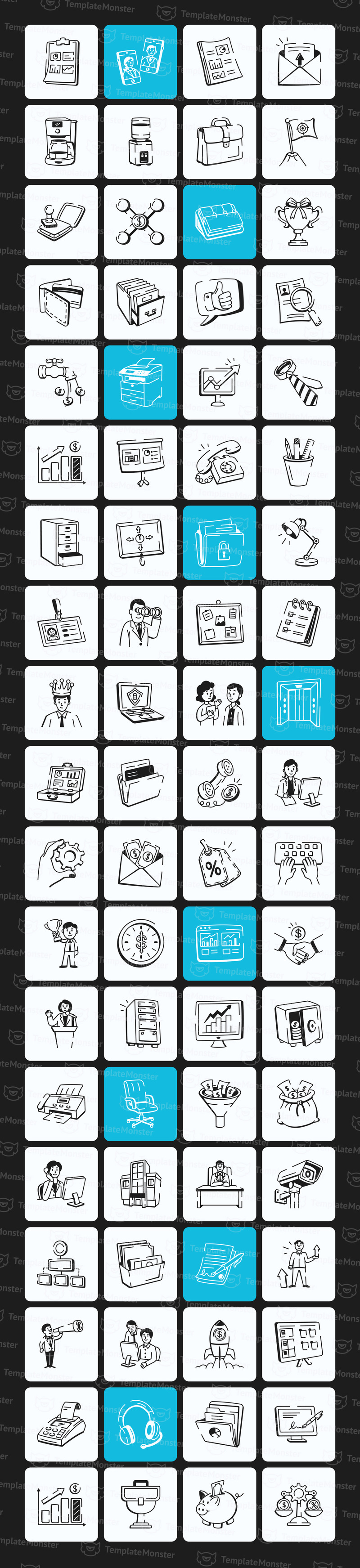 Modern Corporate Doodle Art Set - Features Image 1
