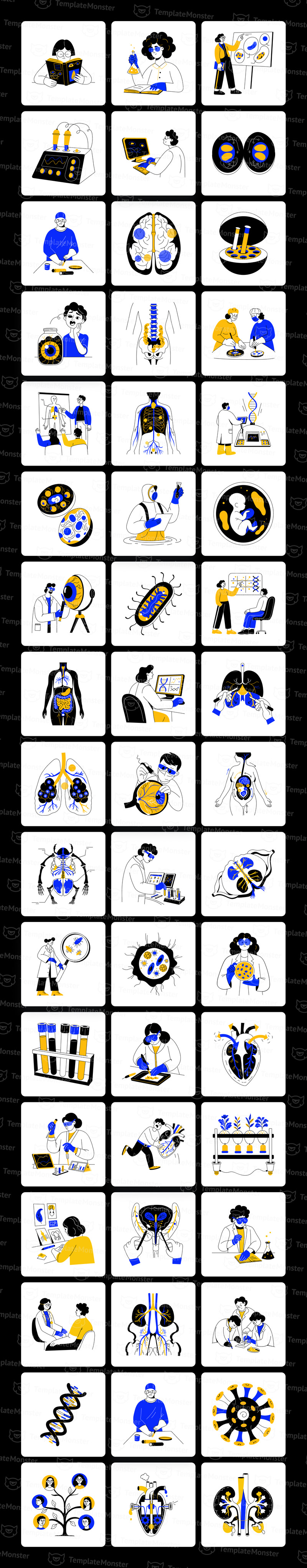 Modern Biology Doodles Icon Pack - Features Image 1